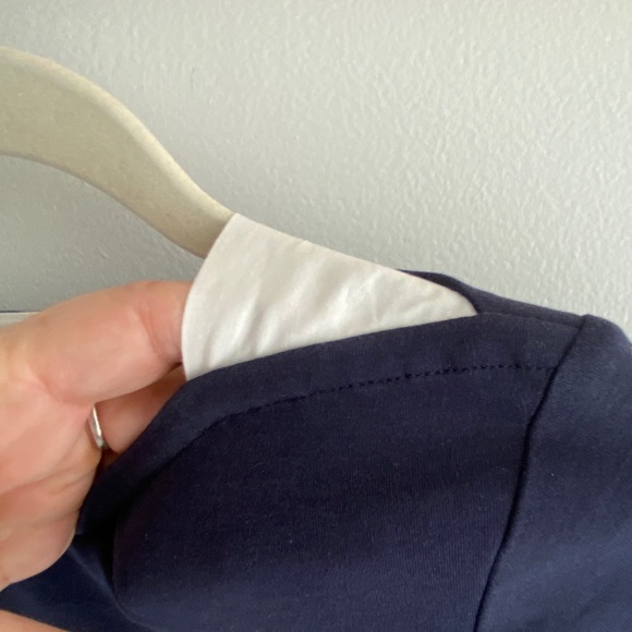 Classic navy Talbots Tshirt. Size petite small. All cotton. Boatneck style. - Picture 3 of 14